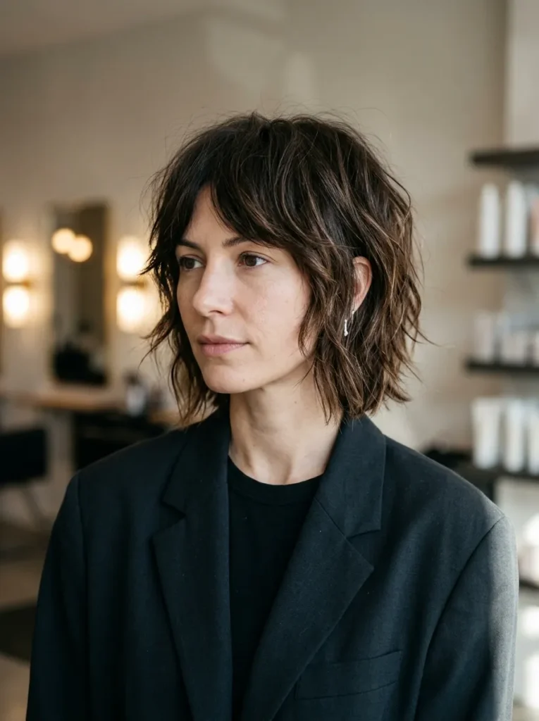 The choppy shaggy bob