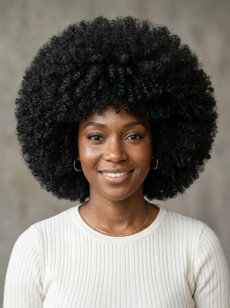 The curly afro
