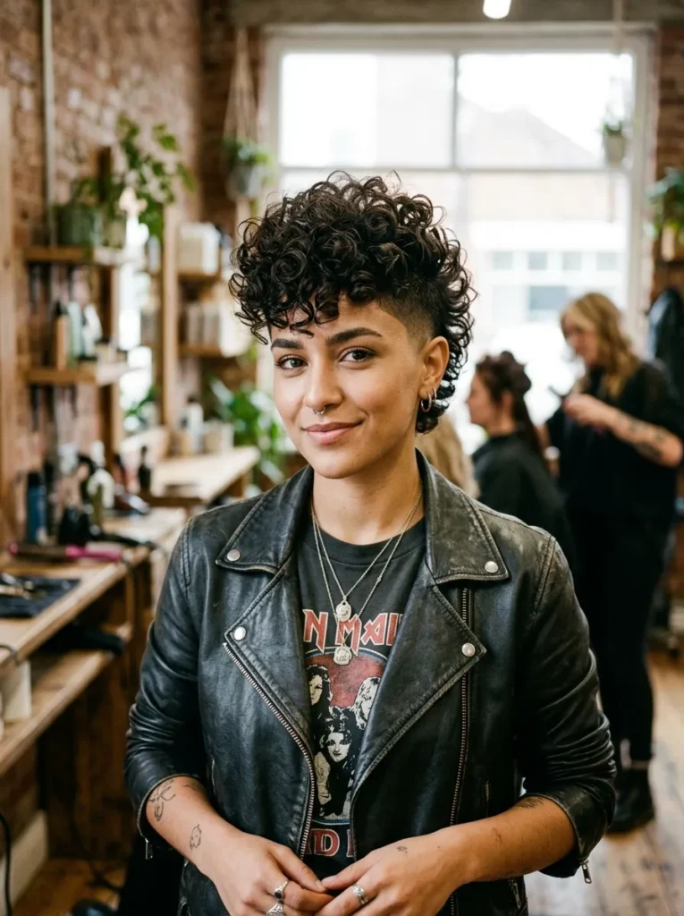 The curly punk pixie