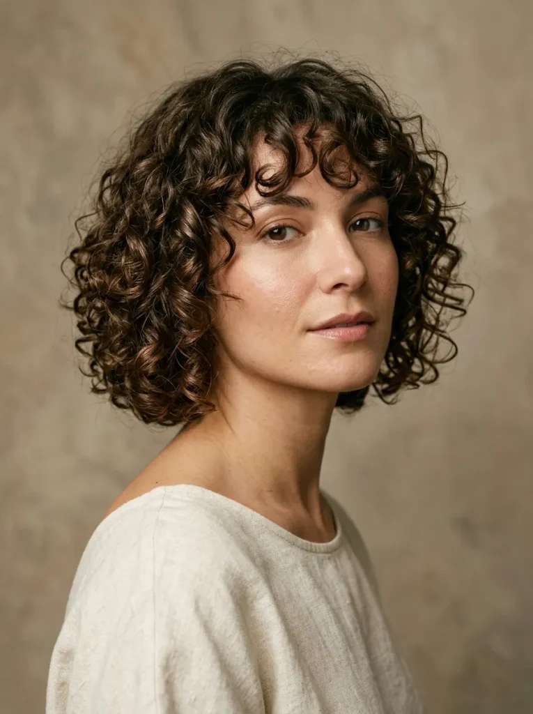 The curly shaggy bob