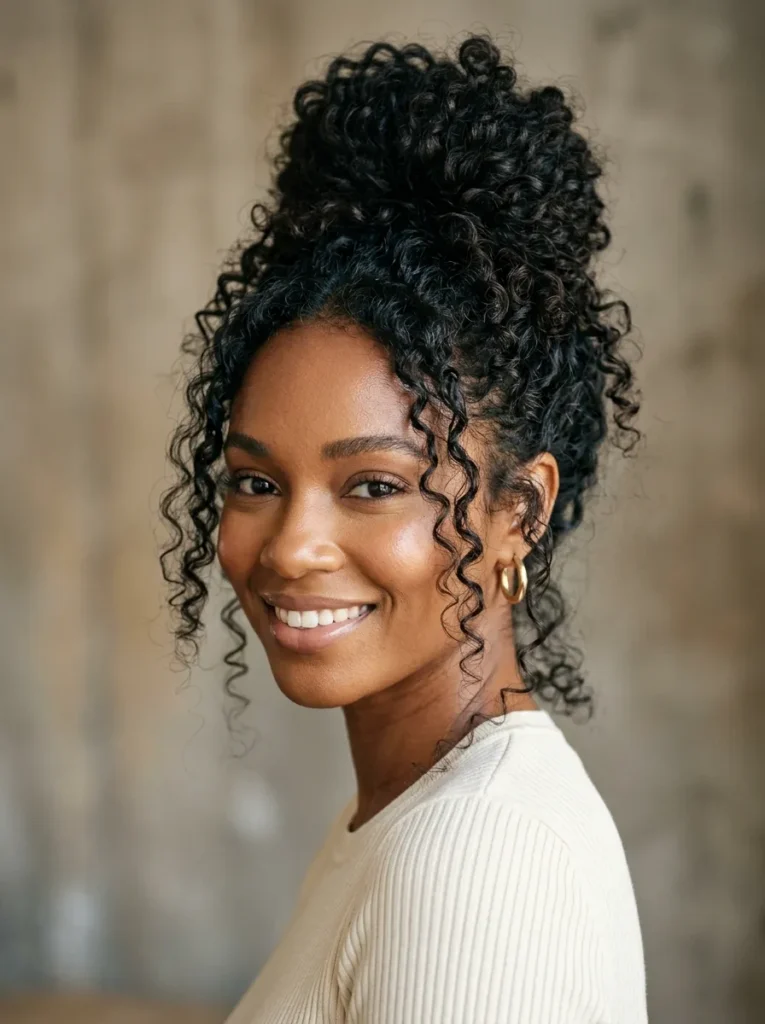 The curly top knot