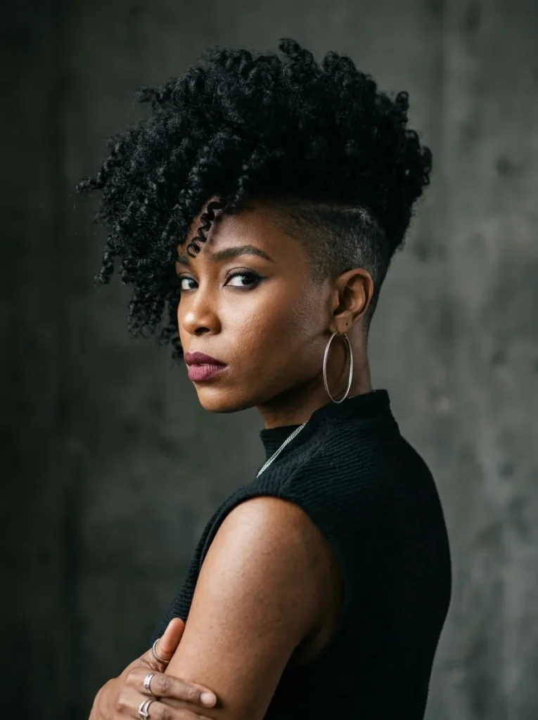 The curly undercut