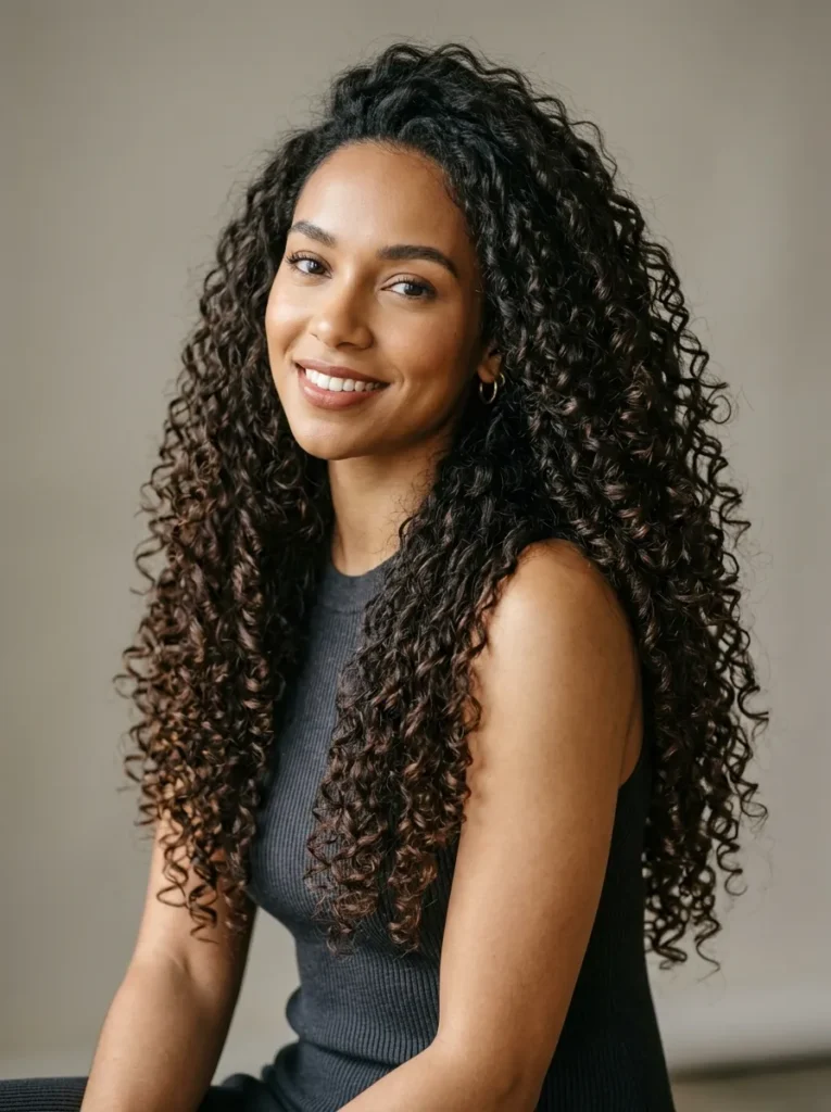 The layered long curls