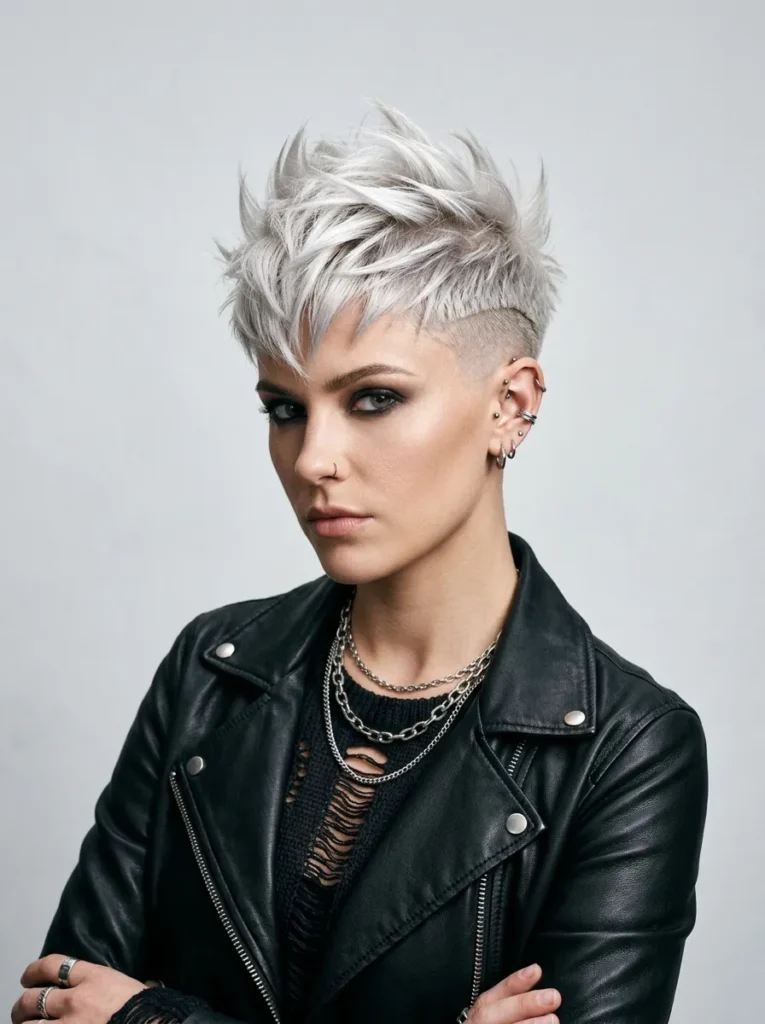 The platinum blonde punk pixie
