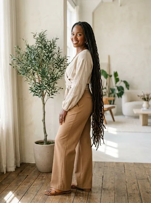 Waist length free flow